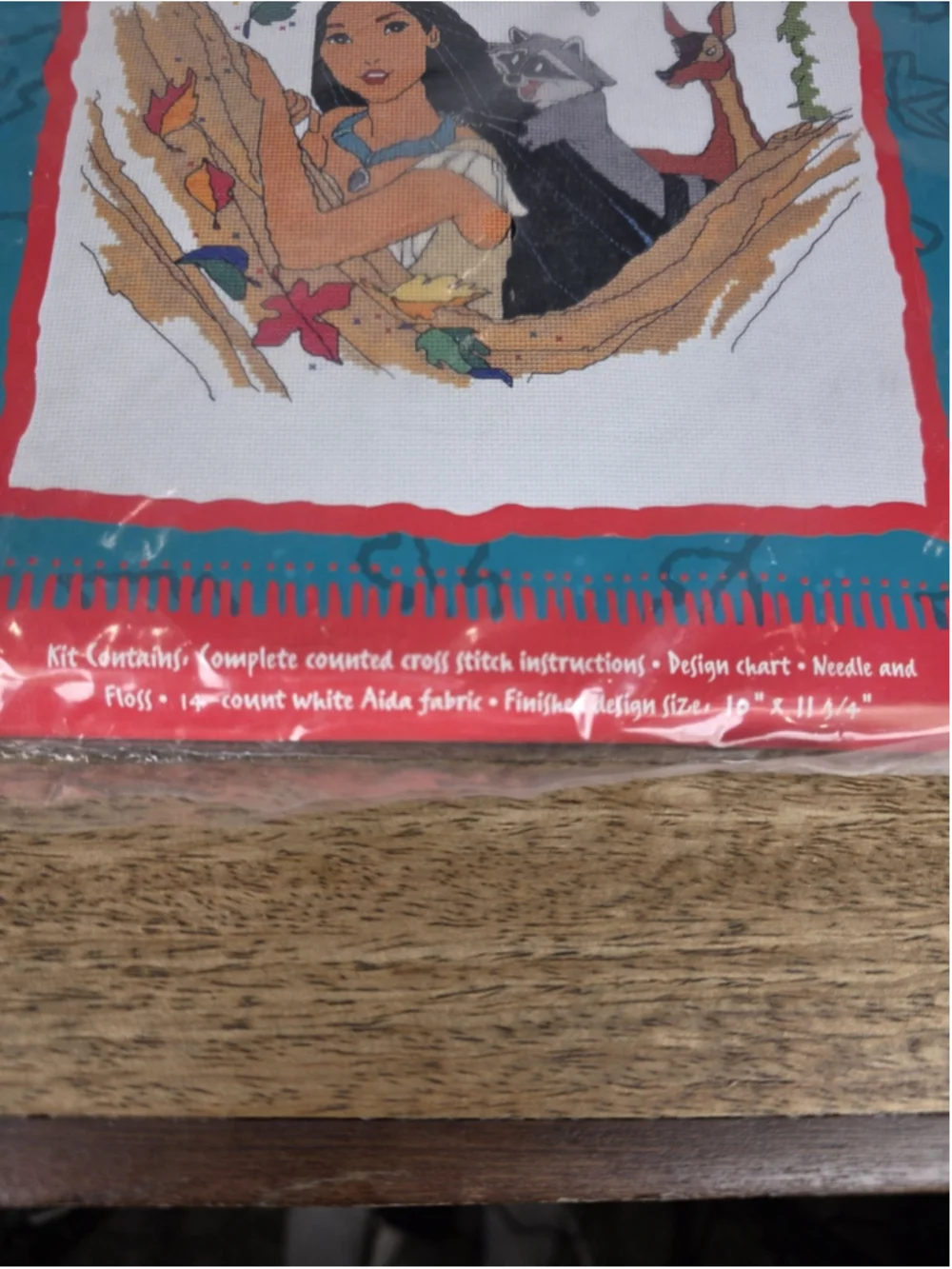 VTG Disney Pocahontas Friends Forest Cross Stitch Kit 37003 Just CrossStitch New